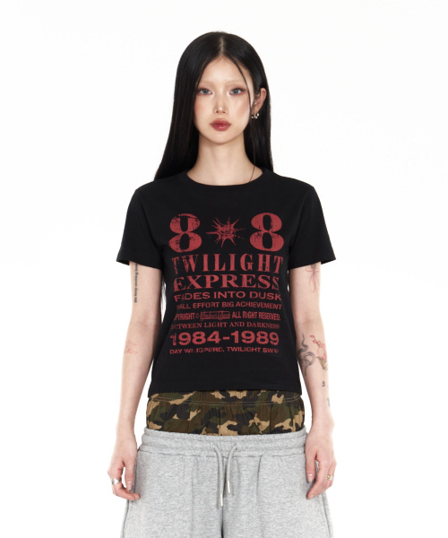 IDWS（アイドンワナセル）の「[W]Novichi T-Shirt Black（Tシャツ/カットソー・レディース・その他・OS）」の7枚目の写真