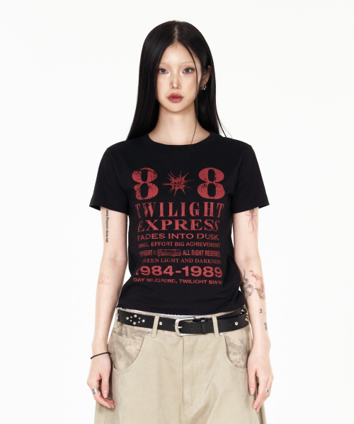 IDWS（アイドンワナセル）の「[W]Novichi T-Shirt Black（Tシャツ/カットソー・レディース・その他・OS）」の9枚目の写真