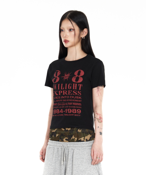 IDWS（アイドンワナセル）の「[W]Novichi T-Shirt Black（Tシャツ/カットソー・レディース・その他・OS）」の11枚目の写真