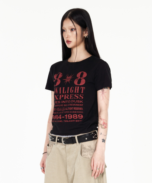 IDWS（アイドンワナセル）の「[W]Novichi T-Shirt Black（Tシャツ/カットソー・レディース・その他・OS）」の13枚目の写真