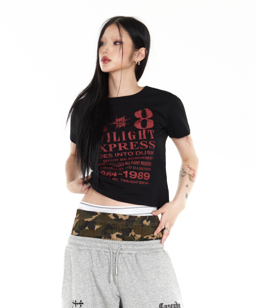 IDWS（アイドンワナセル）の「[W]Novichi T-Shirt Black（Tシャツ/カットソー・レディース・その他・OS）」の19枚目の写真