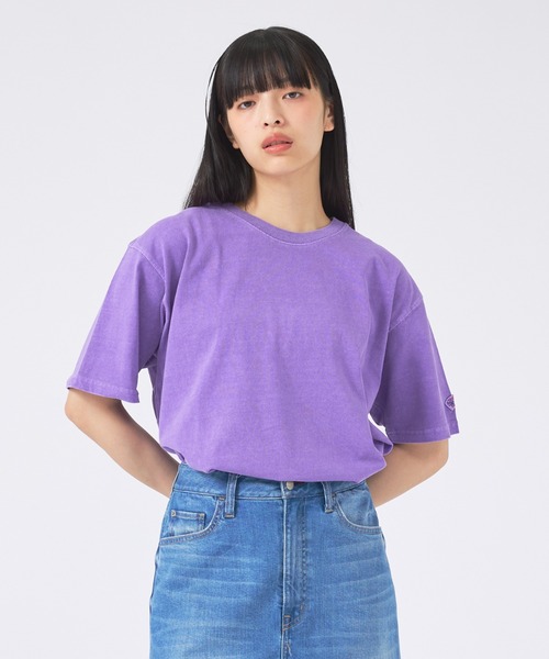 JEMORGAN(ジェーイーモーガン)の「【JEMORGAN / ジェーイーモーガン】16/-天竺ピグメント半袖Tシャツ/ユニセックス(Tシャツ/カットソー・メンズ・ブルー系その他/パープル/ブラウン/レッド/オフホワイト/ブラック・L/XL/M)」の1枚目の写真