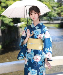 和なでしこ（ワナデシコ）の「大人雰囲気な高級綿麻浴衣3点セット「浴衣・へこ帯・下駄」（浴衣）」