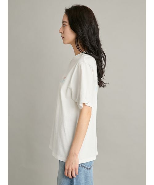 Mila Owen（ミラオーウェン）の「カフェモチーフグラフィックＴシャツ（Tシャツ/カットソー・レディース・マルチ/ホワイト/ターコイズブルー/イエロー・F）」の14枚目の写真