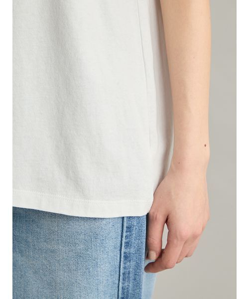 Mila Owen（ミラオーウェン）の「カフェモチーフグラフィックＴシャツ（Tシャツ/カットソー・レディース・マルチ/ホワイト/ターコイズブルー/イエロー・F）」の6枚目の写真