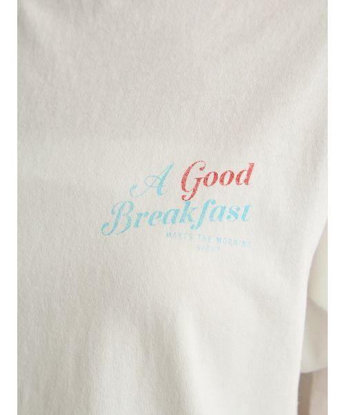 Mila Owen（ミラオーウェン）の「カフェモチーフグラフィックＴシャツ（Tシャツ/カットソー・レディース・マルチ/ホワイト/ターコイズブルー/イエロー・F）」の7枚目の写真