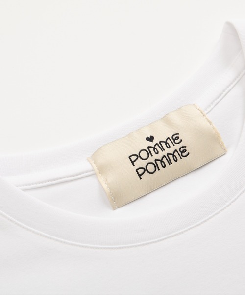 LOVE POMME POMME(ラブポムポム)の「Essential Minimal Logo Tee(Tシャツ/カットソー・レディース・ホワイト系2/ブラック系1/ホワイト系1/ブラック系2・FREE)」の5枚目の写真