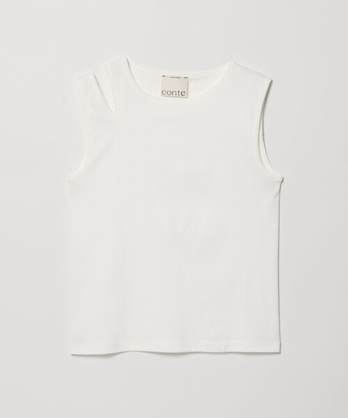 conte タンクトップ ホワイト 新品 conte｜コンテのタンクトップ（ホワイト/白色系）通販 - ZOZOTOWN