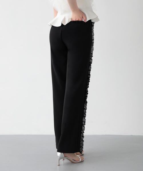 Fit more（フィットモア）の「チュールフリルストレートパンツ（その他パンツ・レディース・ホワイト/ブラック/ピンク・PS/S/M）」の9枚目の写真