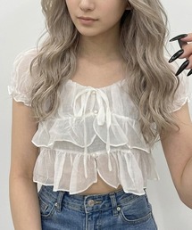 ティアード2WAYオフショルダートップス