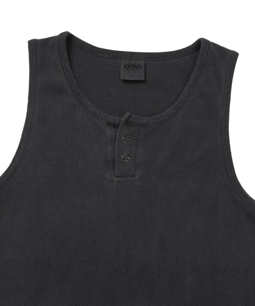 FERNOV(ペルノブ)の「ウォッシュドリングスナップヘンリーネックスリーブレスチャコール(Tシャツ/カットソー・メンズ・その他・3/1/2)」の8枚目の写真