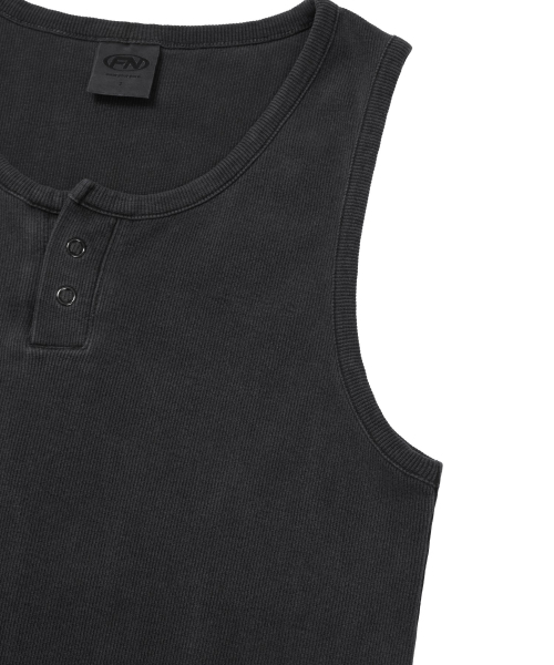 FERNOV(ペルノブ)の「ウォッシュドリングスナップヘンリーネックスリーブレスチャコール(Tシャツ/カットソー・メンズ・その他・3/1/2)」の9枚目の写真