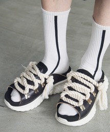 MAISON SPECIAL（メゾンスペシャル）の「《UNISEX》【SPECIAL SHOES FACTORY COLLABORATION】Dog Ear Lace-up Platform Sandals/ドッグイヤーシューレースプラットフォームサンダル【MAISON SPECIAL/メゾンスペシャル】（サンダル）」