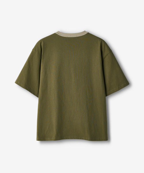 ECORR（エコル）の「[ユニセックス] 89 リンガークロップ半袖Tシャツ_カーキ（Tシャツ/カットソー・レディース・その他・0/1/2/3）」の3枚目の写真