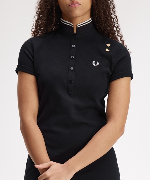 FRED PERRY(フレッドペリー)の「Amy Winehouse Tipped Polo Dress/エイミー・ワインハウス ティップドポロワンピース(ワンピース・レディース・ブラック・8/10)」の8枚目の写真