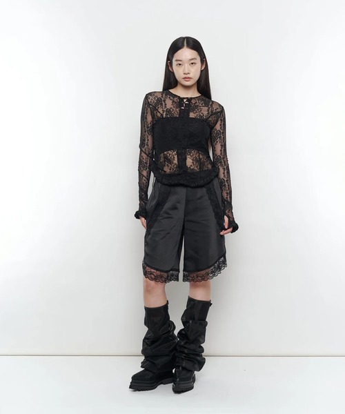 POOLDE(プールデ)の「AIR TRIM TOP(シャツ/ブラウス・レディース・ブラック/ホワイト・FREE)」の14枚目の写真