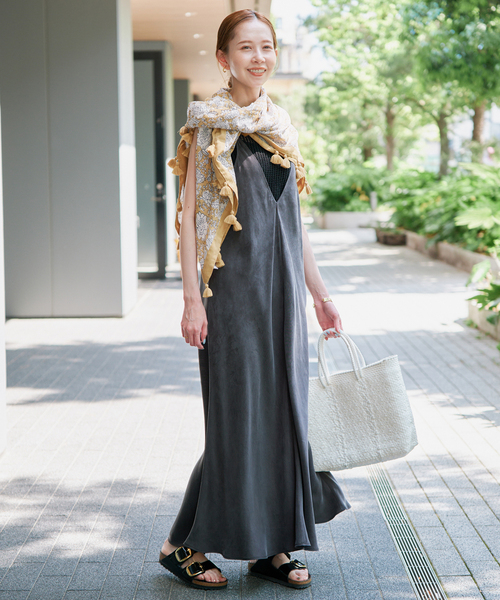 SLOBE IENA(スローブイエナ)の「《シリーズあり》Indiaストール(ストール/ショール・レディース・ベージュ・FREE)」の6枚目の写真