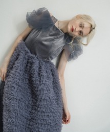 Velour Ruffle Dress