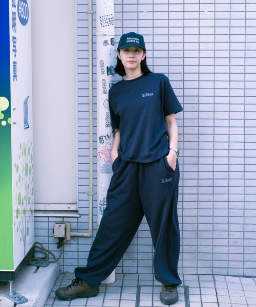 BROKEN BASE(ブロークンベース)の「B.Base Stitch Logo Sweat Pack Setup / B.Base ステッチロゴスウェットパックセットアップ(Tシャツ/カットソー・メンズ・ブラック/ブラック×グレー/ブラウン/ネイビー・MEDIUM/SMALL/LARGE)」の5枚目の写真