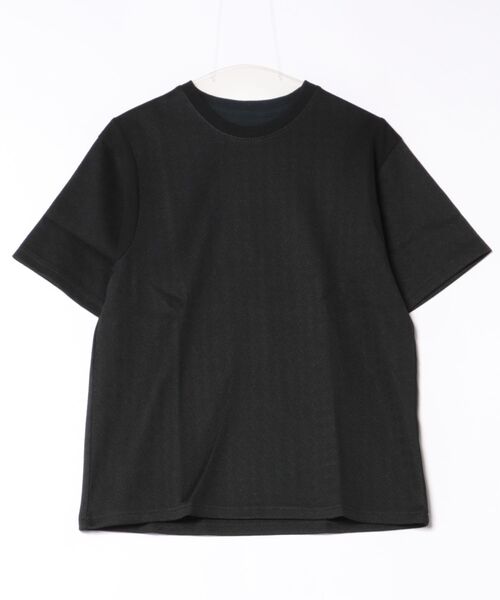 MMMM(エムエムエムエム)の「/MMMM/バイアスジャガードアームホールラインTEE(Tシャツ/カットソー・メンズ・ブラック・MEDIUM)」の1枚目の写真