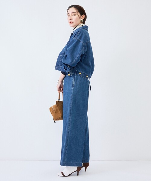 Rie Miller(リエミラー)の「【RM denim】バックひねりデザインショート丈Gジャン(デニムジャケット・レディース・インディゴブルー・FREE)」の3枚目の写真