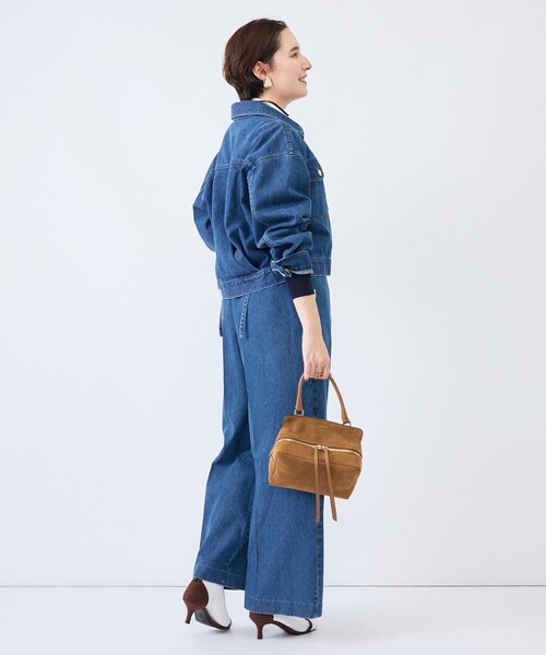 Rie Miller(リエミラー)の「【RM denim】バックひねりデザインショート丈Gジャン(デニムジャケット・レディース・インディゴブルー・FREE)」の5枚目の写真