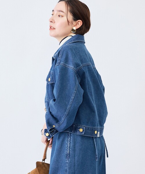 Rie Miller(リエミラー)の「【RM denim】バックひねりデザインショート丈Gジャン(デニムジャケット・レディース・インディゴブルー・FREE)」の7枚目の写真