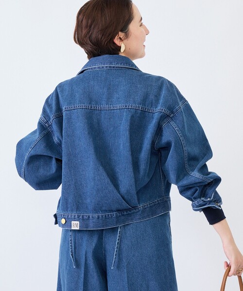 Rie Miller(リエミラー)の「【RM denim】バックひねりデザインショート丈Gジャン(デニムジャケット・レディース・インディゴブルー・FREE)」の9枚目の写真