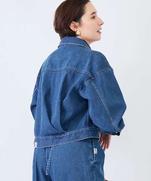 Rie Miller(リエミラー)の「【RM denim】バックひねりデザインショート丈Gジャン(デニムジャケット・レディース・インディゴブルー・FREE)」の10枚目の写真