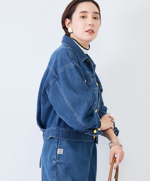 Rie Miller(リエミラー)の「【RM denim】バックひねりデザインショート丈Gジャン(デニムジャケット・レディース・インディゴブルー・FREE)」の12枚目の写真