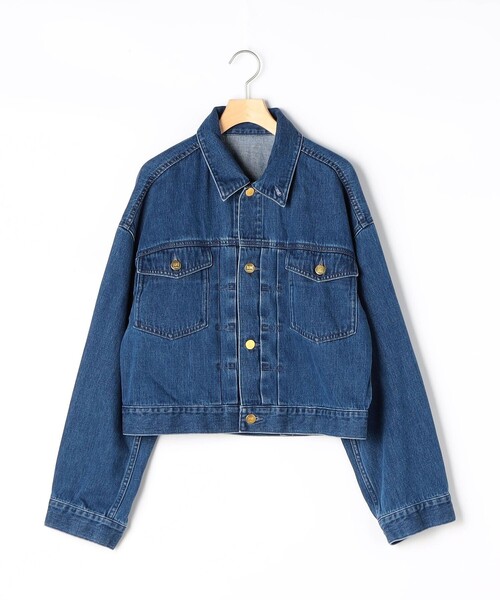 Rie Miller(リエミラー)の「【RM denim】バックひねりデザインショート丈Gジャン(デニムジャケット・レディース・インディゴブルー・FREE)」の15枚目の写真