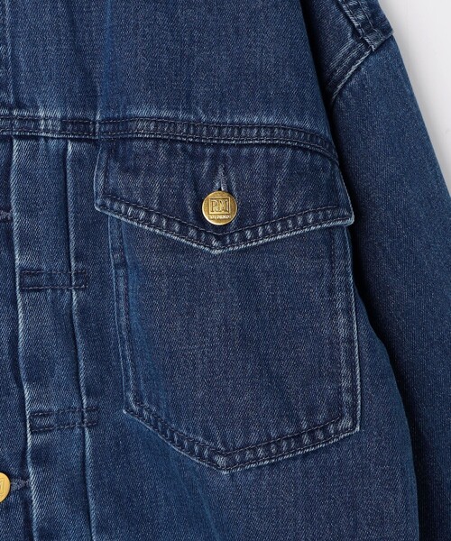 Rie Miller(リエミラー)の「【RM denim】バックひねりデザインショート丈Gジャン(デニムジャケット・レディース・インディゴブルー・FREE)」の21枚目の写真