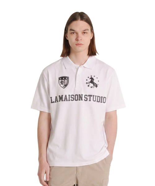 FABULOUS ARCHIVE(ファビュラスアーカイブ)の「スターホース ポロ クロップ 半袖Tシャツ ホワイト(FCG2TS818M)(Tシャツ/カットソー・レディース・ホワイト・LARGE)」の2枚目の写真
