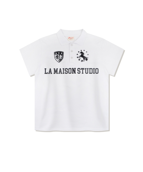 FABULOUS ARCHIVE(ファビュラスアーカイブ)の「スターホース ポロ クロップ 半袖Tシャツ ホワイト(FCG2TS818M)(Tシャツ/カットソー・レディース・ホワイト・LARGE)」の3枚目の写真