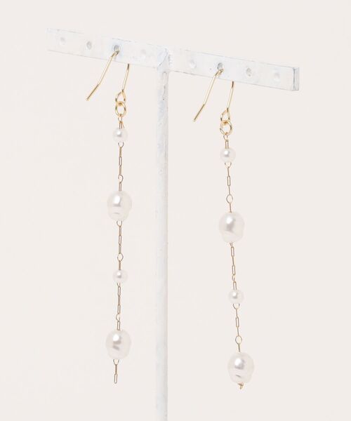 tone（トーン）の「【Astyle】Pearlchainステンレスピアス(MA)（ピアス（両耳用）・レディース・ゴールド・FREE）」の5枚目の写真