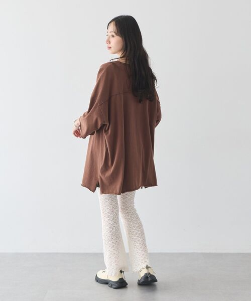 earth music&ecology(アースミュージックアンドエコロジー)の「レースフレアパンツ(その他パンツ・レディース・ブラック/オフホワイト・FREE)」の18枚目の写真