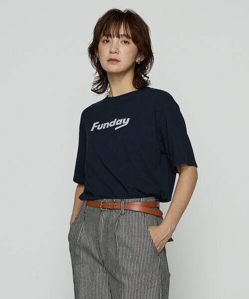 COMME CA Wardrobe(コムサワードローブ)の「〔 +サイズ 〕ヴィンテージ天竺 Tシャツ(Tシャツ/カットソー・レディース・ホワイト/ネイビー・13号)」の22枚目の写真