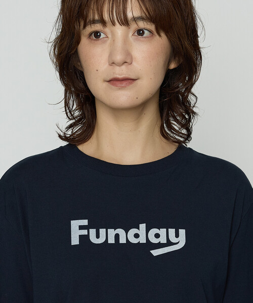 COMME CA Wardrobe(コムサワードローブ)の「〔 +サイズ 〕ヴィンテージ天竺 Tシャツ(Tシャツ/カットソー・レディース・ホワイト/ネイビー・13号)」の8枚目の写真