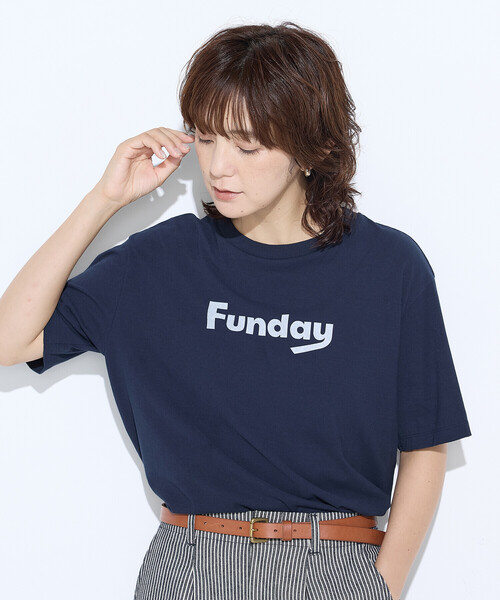 COMME CA Wardrobe(コムサワードローブ)の「〔 +サイズ 〕ヴィンテージ天竺 Tシャツ(Tシャツ/カットソー・レディース・ホワイト/ネイビー・13号)」の14枚目の写真