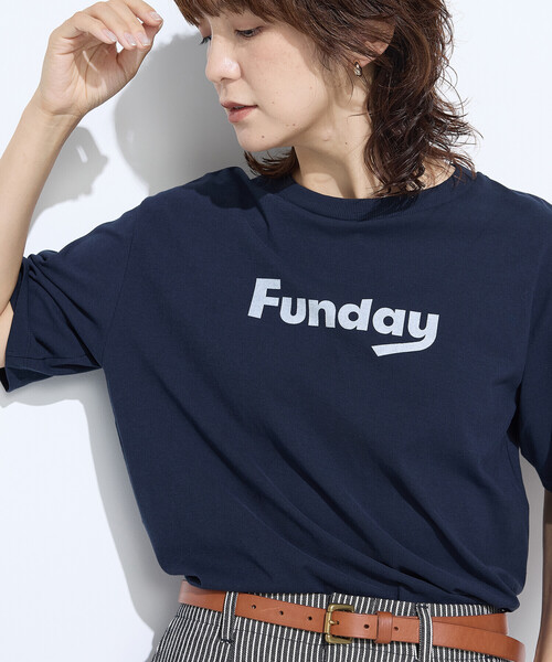COMME CA Wardrobe(コムサワードローブ)の「〔 +サイズ 〕ヴィンテージ天竺 Tシャツ(Tシャツ/カットソー・レディース・ホワイト/ネイビー・13号)」の17枚目の写真