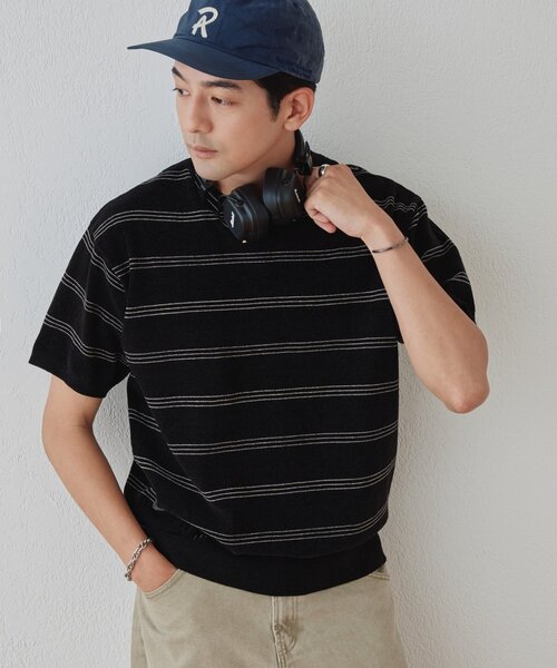 DISCOAT(ディスコート)の「【Enlude】ミニモールボーダーニットTシャツ《ユニセックス》(ニット/セーター・レディース・ブラック/ネイビー/ブラウン・FREE)」の18枚目の写真