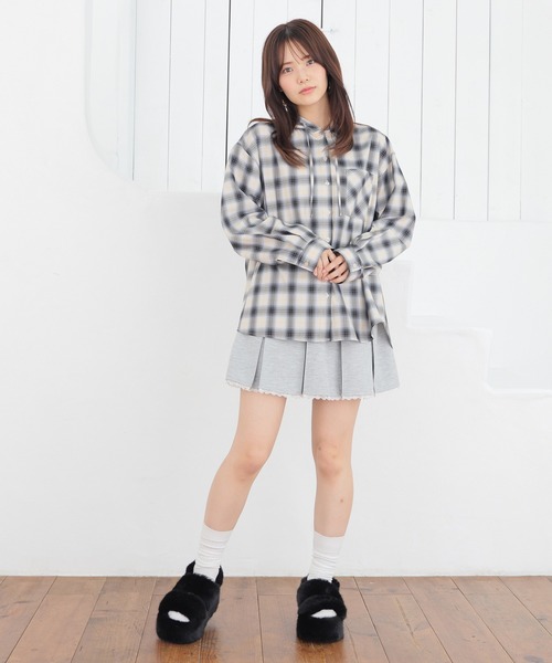 Honeys(ハニーズ)の「レース付ミニスカート(スカート・レディース・ピンク/杢グレー/ブラック・M/LL/L/3L/S)」の22枚目の写真