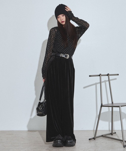 PAGEBOY(ページボーイ)の「カットレースヘンリー2WAY【前後2WAY/重ね着もオススメ】(シャツ/ブラウス・レディース・ローズ/ドット/ブラック/オフホワイト・FREE)」の14枚目の写真
