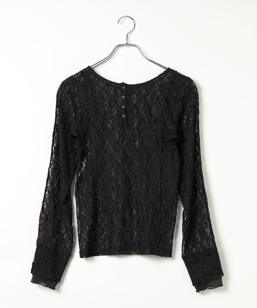 PAGEBOY(ページボーイ)の「カットレースヘンリー2WAY【前後2WAY/重ね着もオススメ】(シャツ/ブラウス・レディース・ローズ/ドット/ブラック/オフホワイト・FREE)」の22枚目の写真
