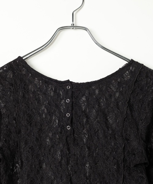 PAGEBOY(ページボーイ)の「カットレースヘンリー2WAY【前後2WAY/重ね着もオススメ】(シャツ/ブラウス・レディース・ローズ/ドット/ブラック/オフホワイト・FREE)」の17枚目の写真