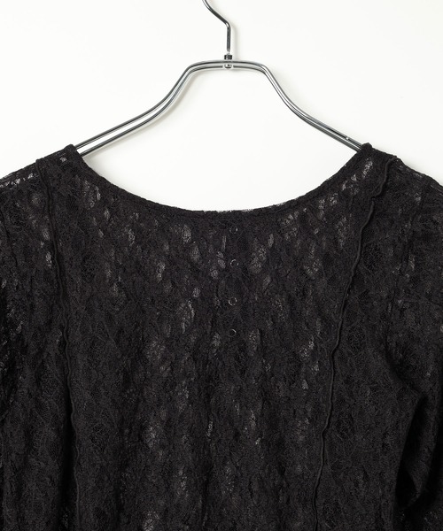 PAGEBOY(ページボーイ)の「カットレースヘンリー2WAY【前後2WAY/重ね着もオススメ】(シャツ/ブラウス・レディース・ローズ/ドット/ブラック/オフホワイト・FREE)」の18枚目の写真