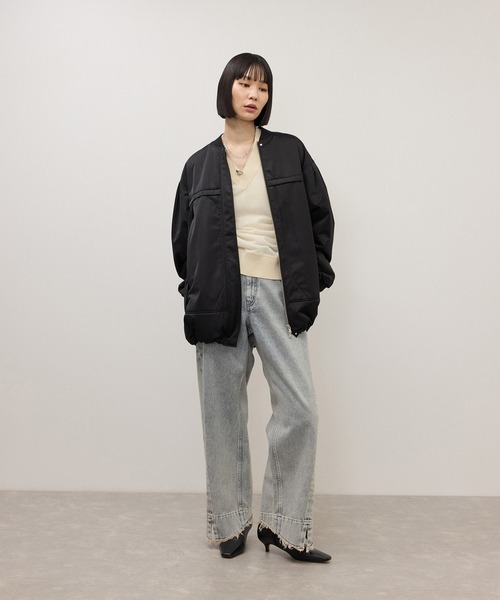 ADAM ET ROPE'(アダムエロペ)の「【WEB限定】・【定番】パフスリーブMA1(MA-1・レディース・ブラック/ダークブラウン/ブラウン・FREE)」の22枚目の写真