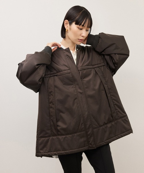 ADAM ET ROPE'(アダムエロペ)の「【WEB限定】・【定番】パフスリーブMA1(MA-1・レディース・ブラック/ダークブラウン/ブラウン・FREE)」の5枚目の写真
