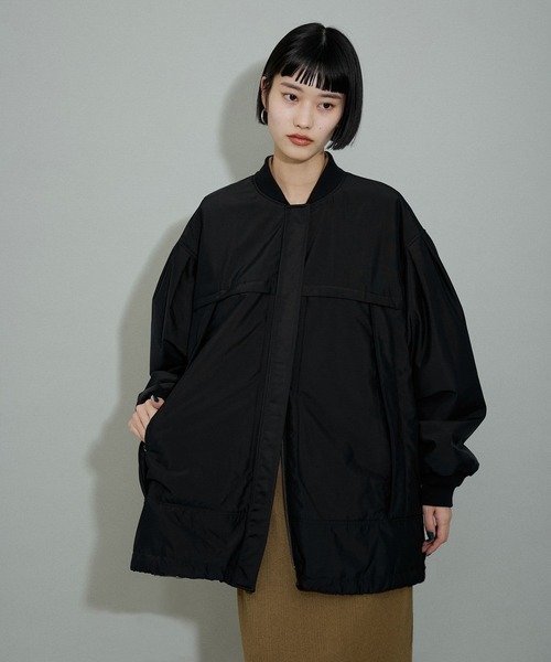 ADAM ET ROPE'(アダムエロペ)の「【WEB限定】・【定番】パフスリーブMA1(MA-1・レディース・ブラック/ダークブラウン/ブラウン・FREE)」の6枚目の写真