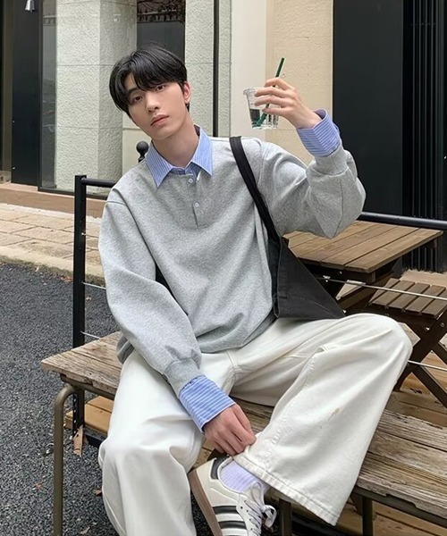 Ressaca(レサーカ)の「フェイクレイヤードスウェット(スウェット・メンズ・ブラック/グレー・L/M)」の15枚目の写真